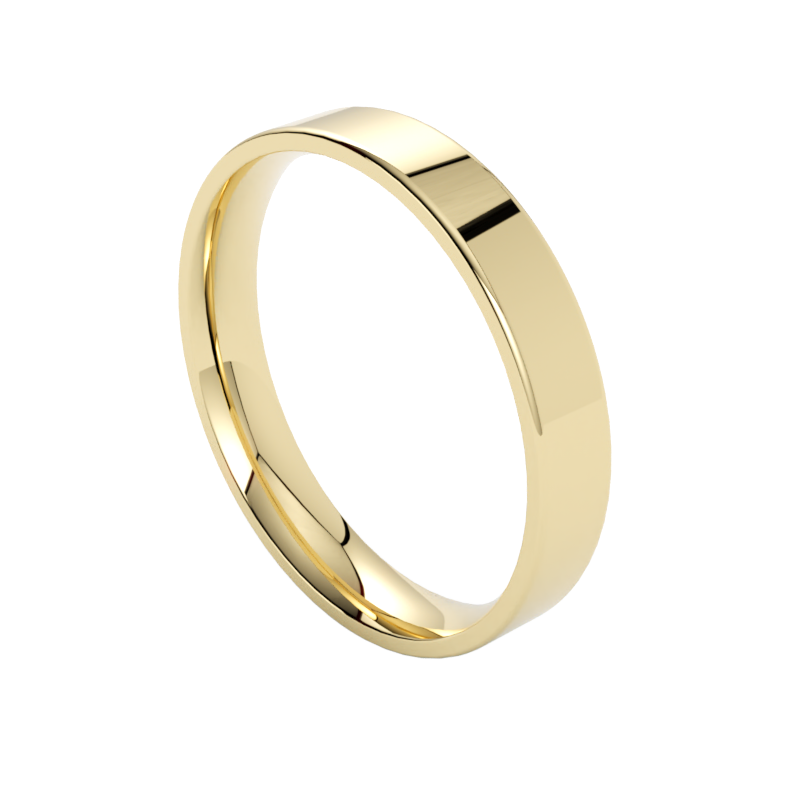 Subtelna klasyczna obrączka ślubna żółte złoto 585